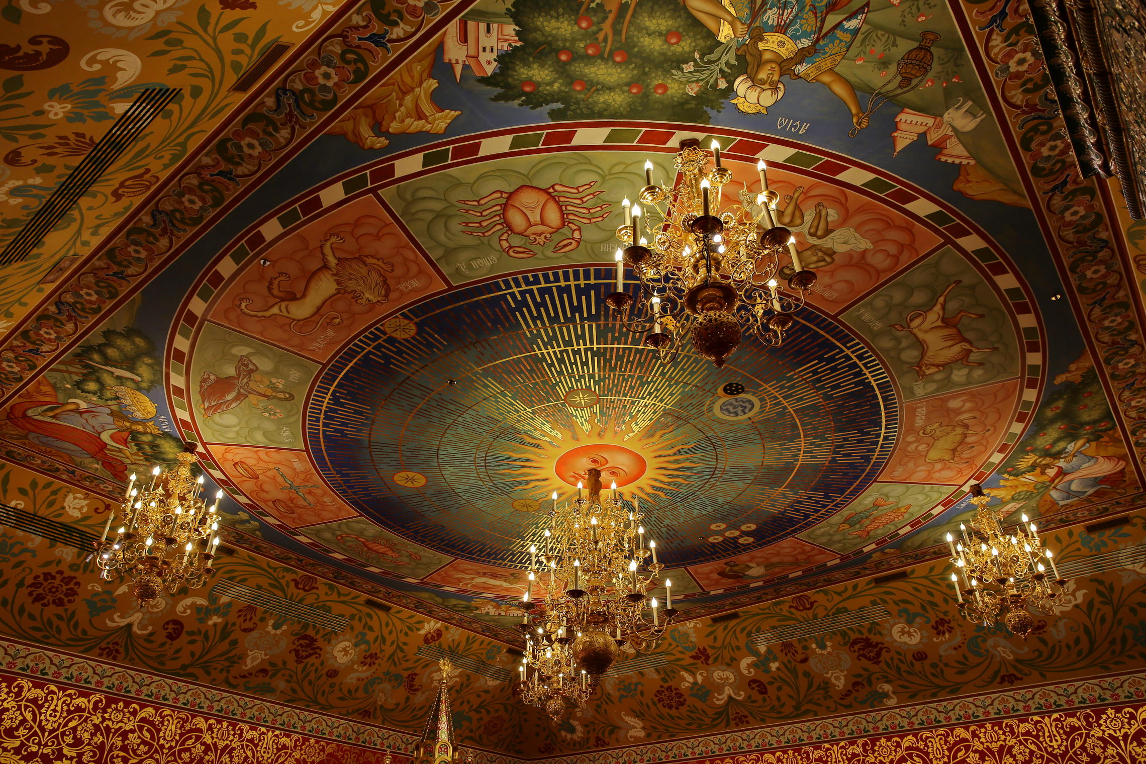 Роспись потолка Столовой палаты Коломенского дворца