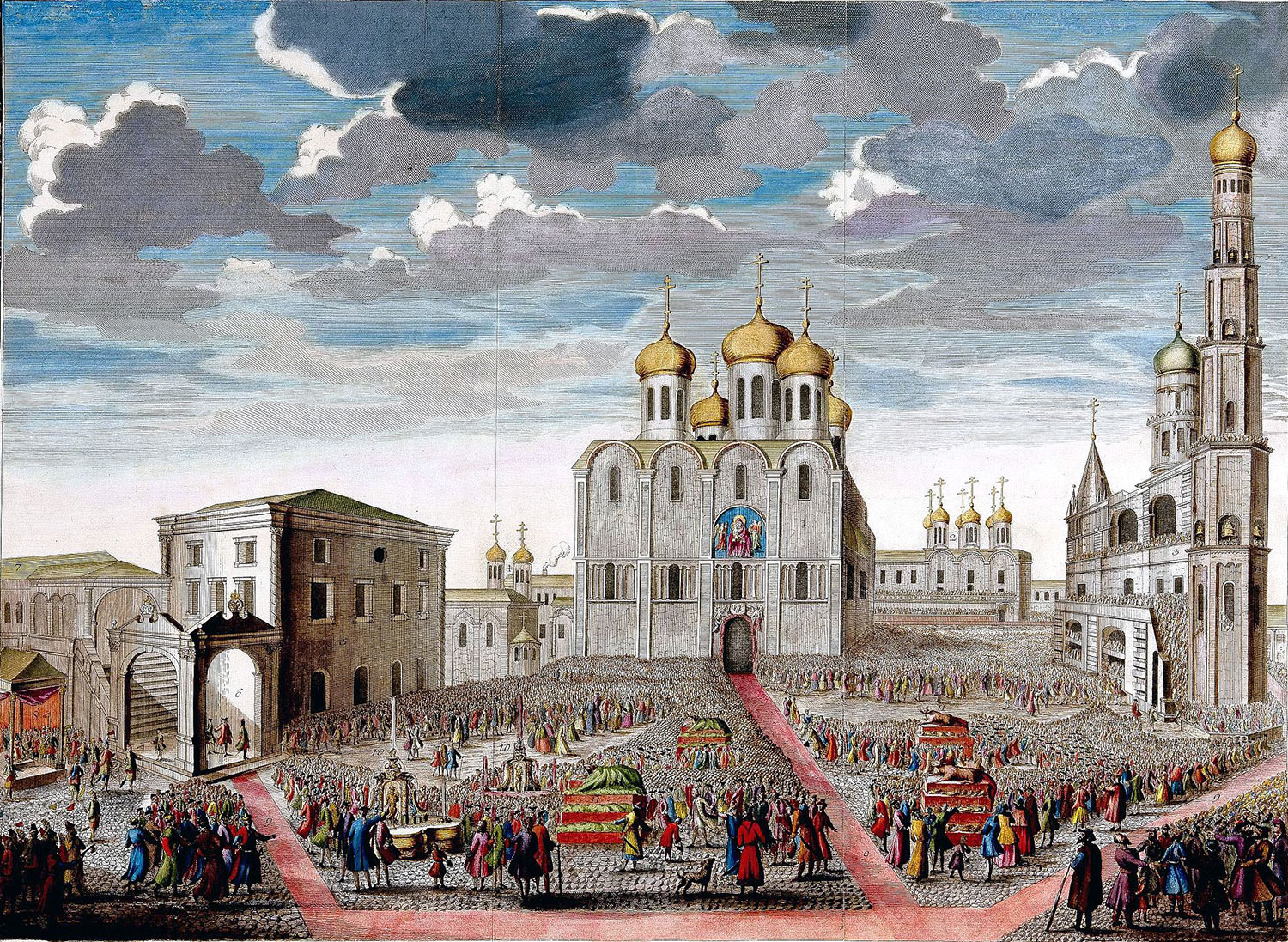 Вид Успенского собора и Соборной площади, 1744 г.