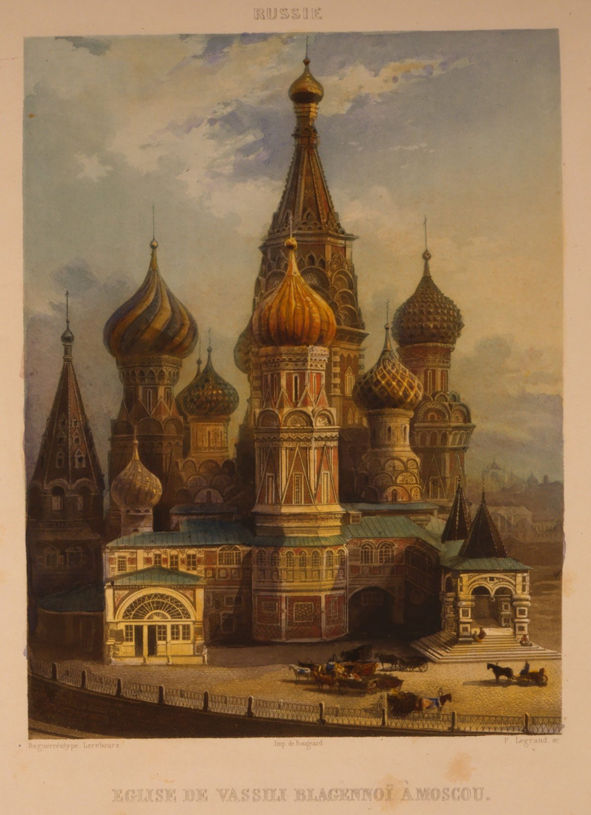 Первый снимок храма Василия Блаженного, 1842 год