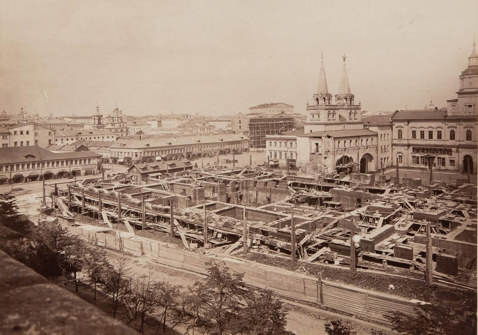 Строительства Исторического музея в Москве, фотография 1875-1876