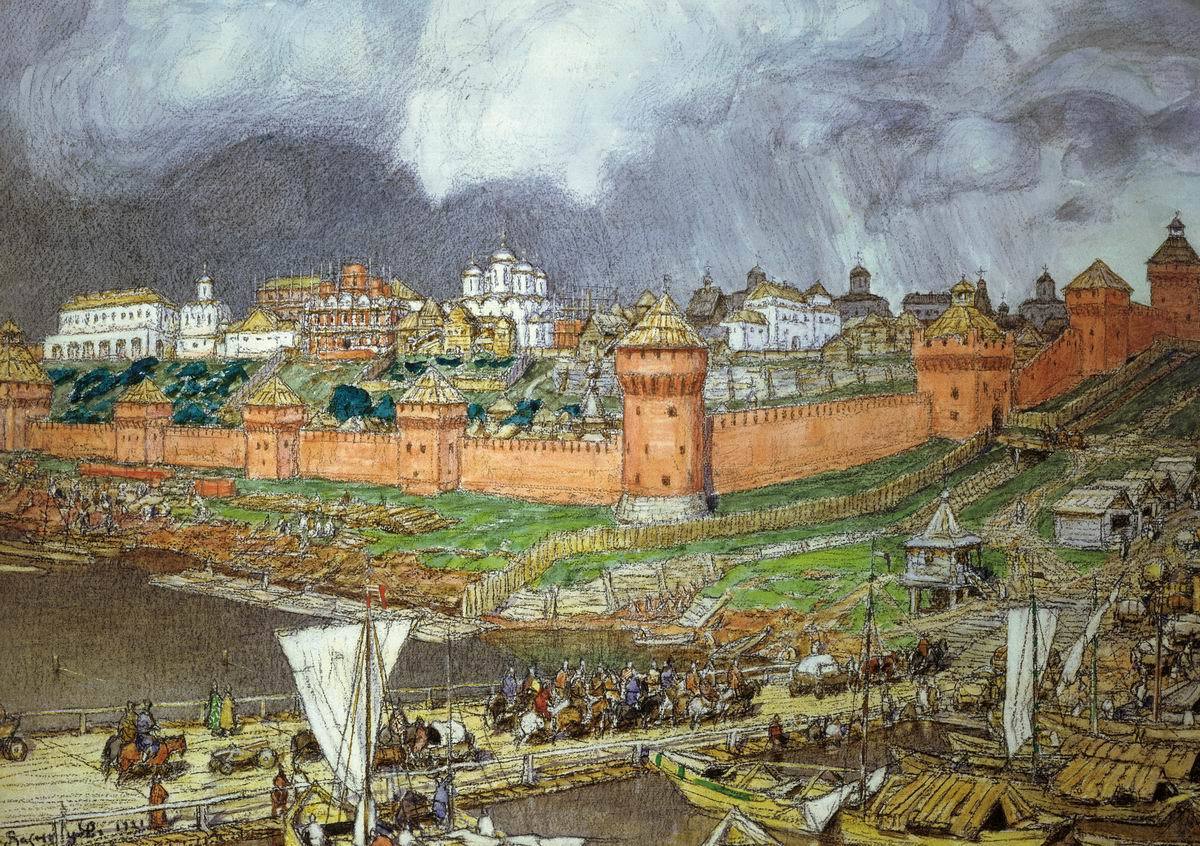 Московский Кремль при Иване III, картина художника А.М.Васнецов