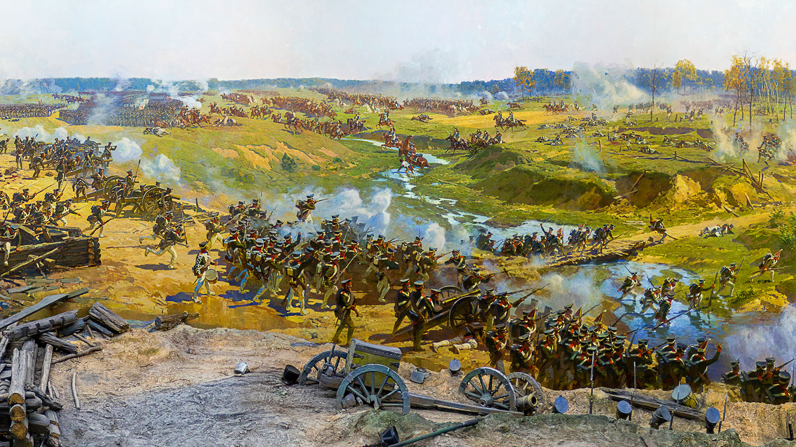 Фрагмент панорамы Бородинской битвы, художник Франц Рубо, 1911-1912г.
