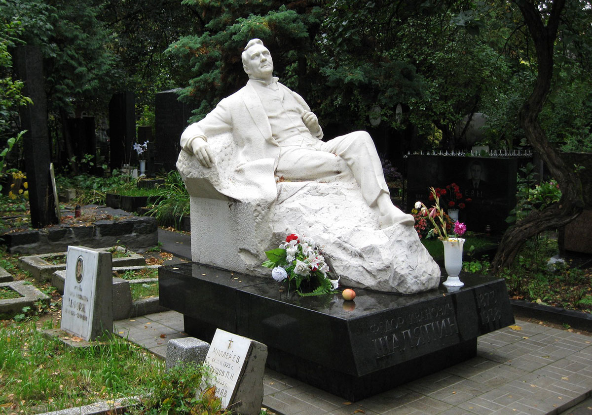 Памятник на могиле Федора Шаляпина на Новодевичьем кладбище