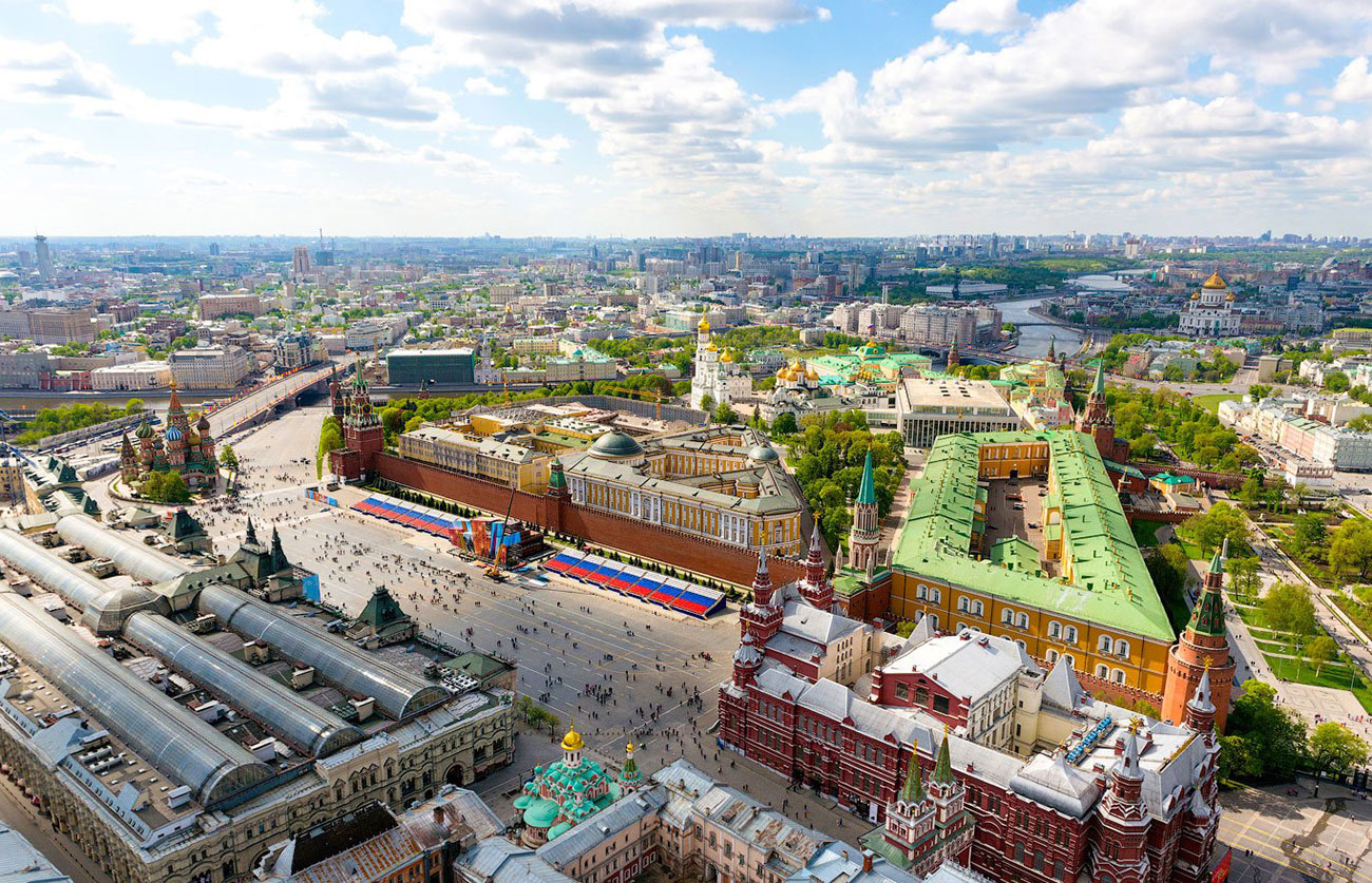 Красеаяплощадь в Москве с высоты