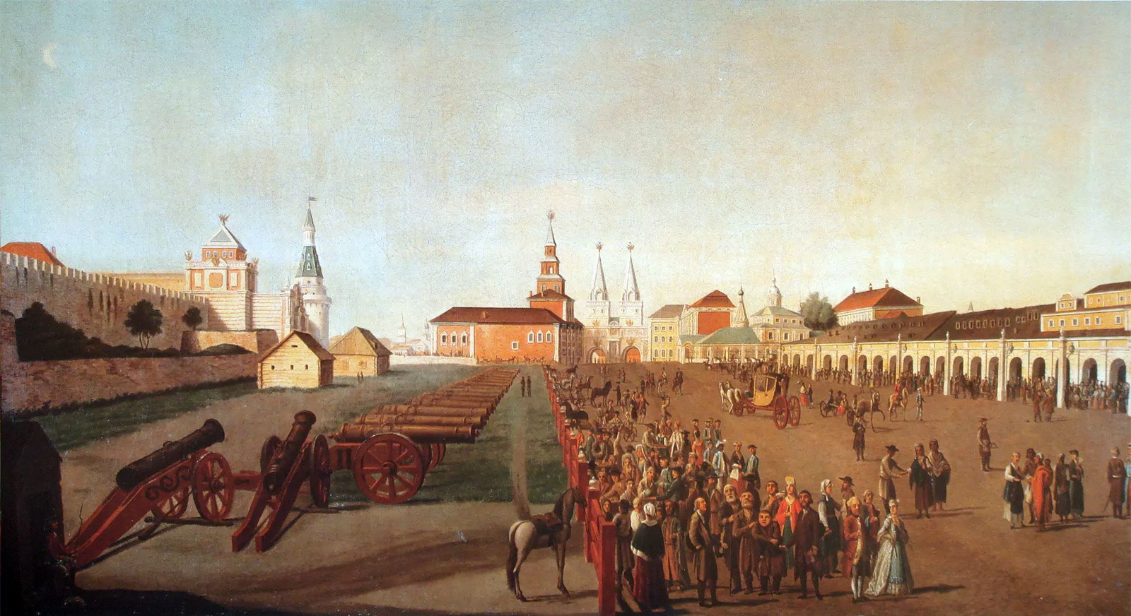 Красная площадь, 1783 год, картина Фридриха Гильфердинга