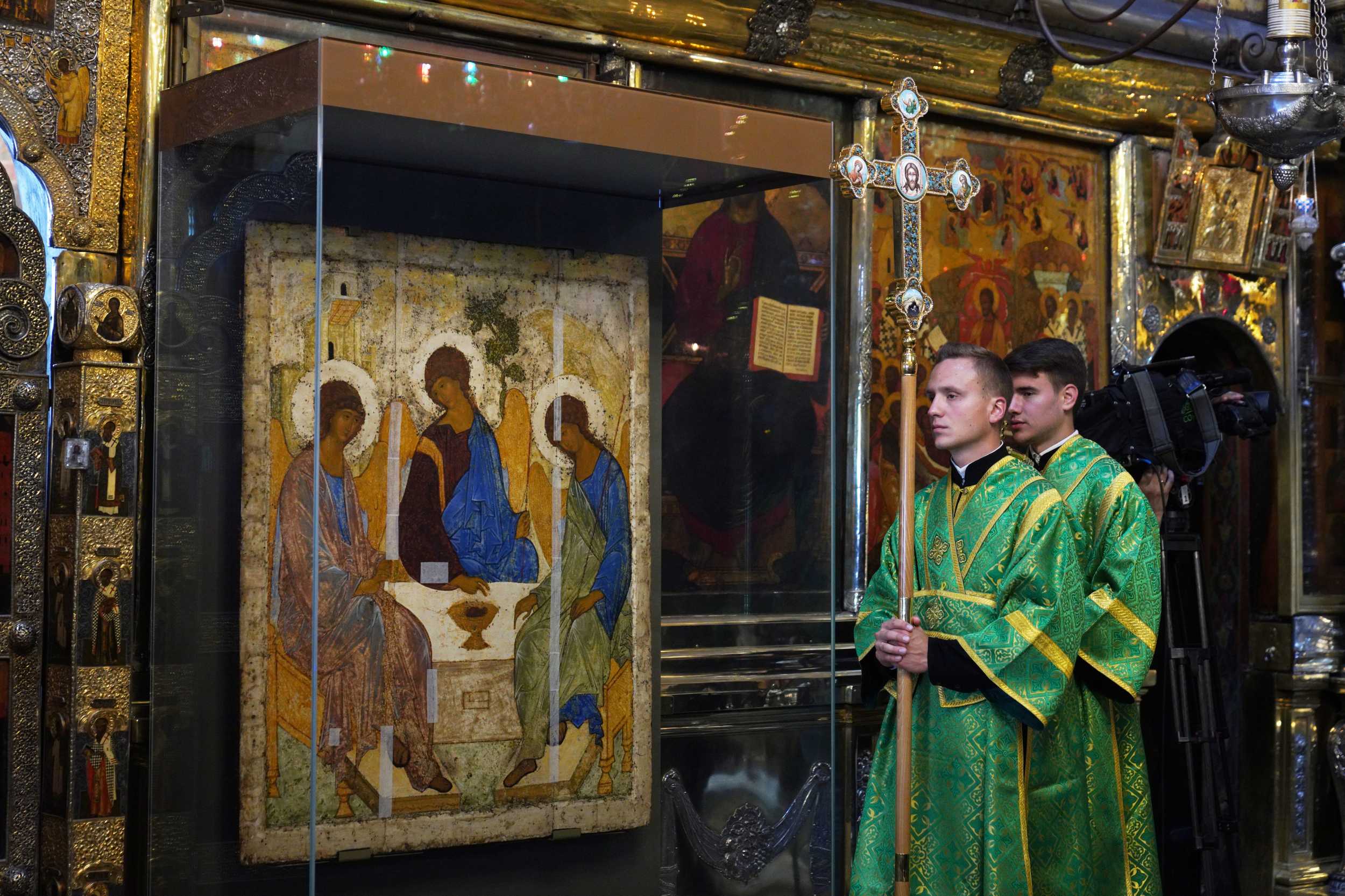 Икона Троица в Свято-Троицком соборе в Сергиевом Посаде