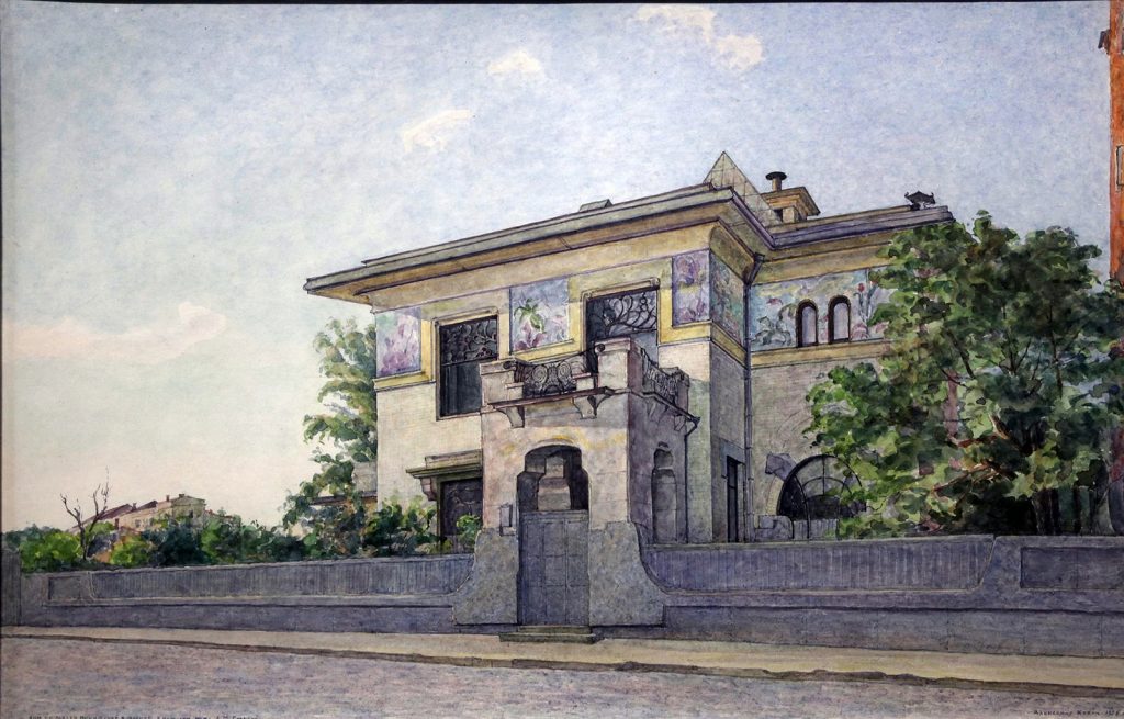 Дом А.М. Горького на Малой Никитской улице, 1938 год, картина А.Д. Корина