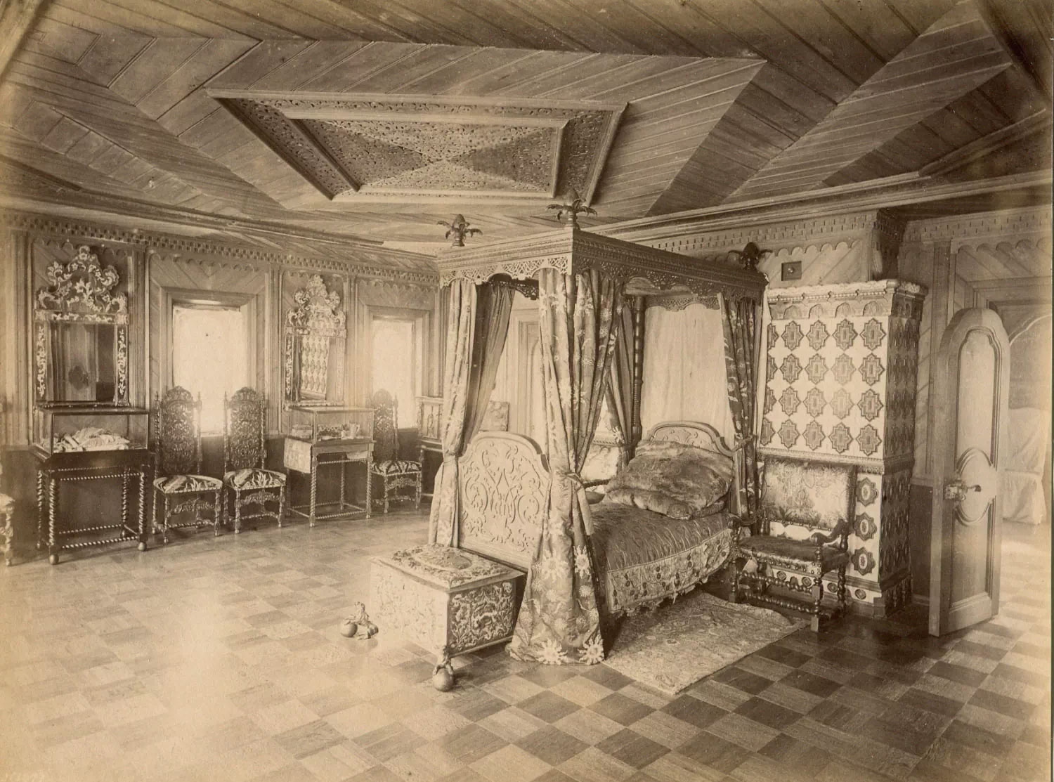 Зал Опочивальня царя Михаила Фёдоровича в Романовском дворце, 1880-1890 г.