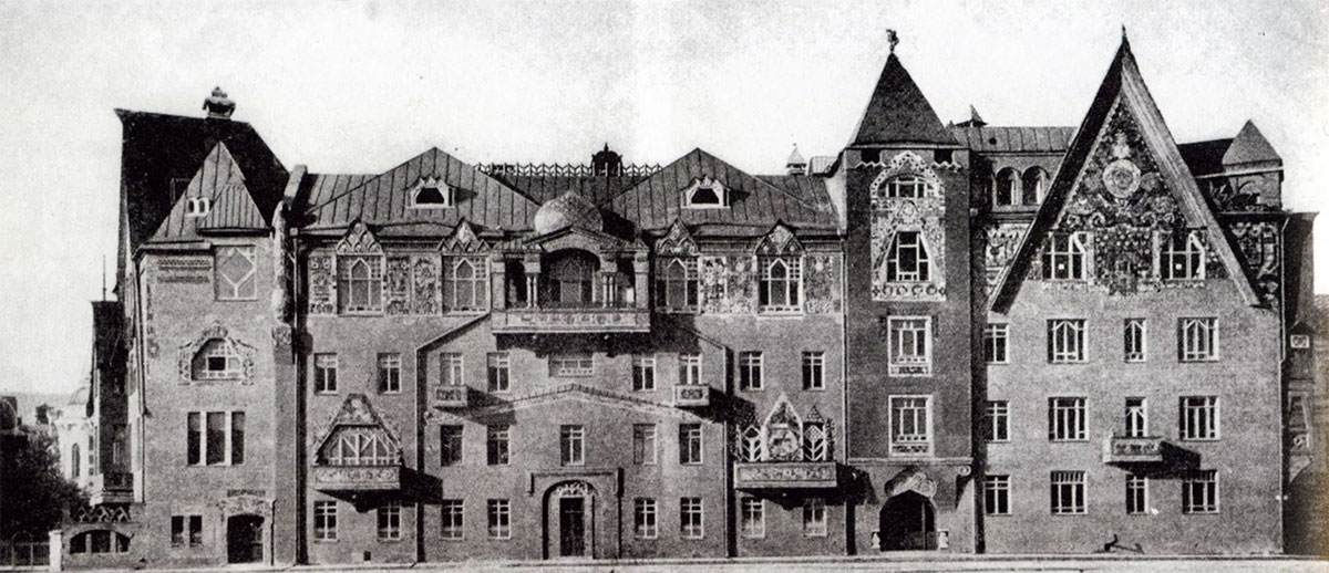 Фасада дома Перцова со стороны Соймоновского проезда, 1906 г.