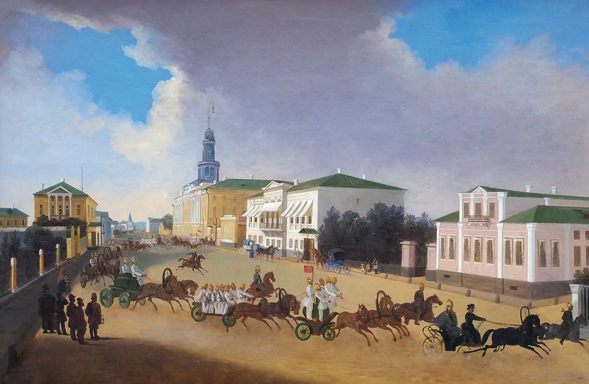 Московская пожарная команда на Пречистенке, 1840-1860 гг.