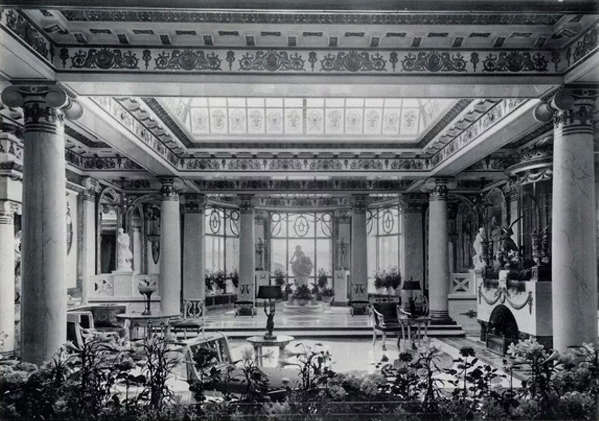 Зимний сад в доме А. И. Коншиной в Москве, 1910 год