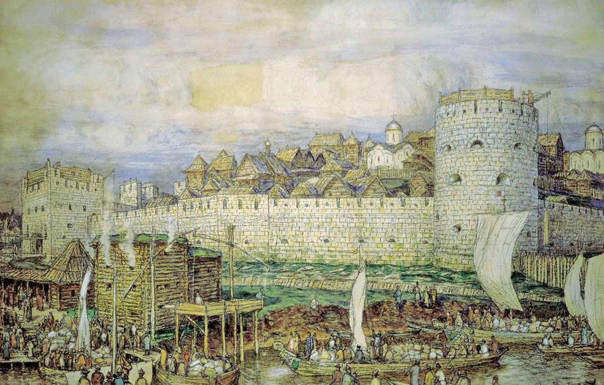 «Московский Кремль при Дмитрии Донском», А. М. Васнецов, 1922 год