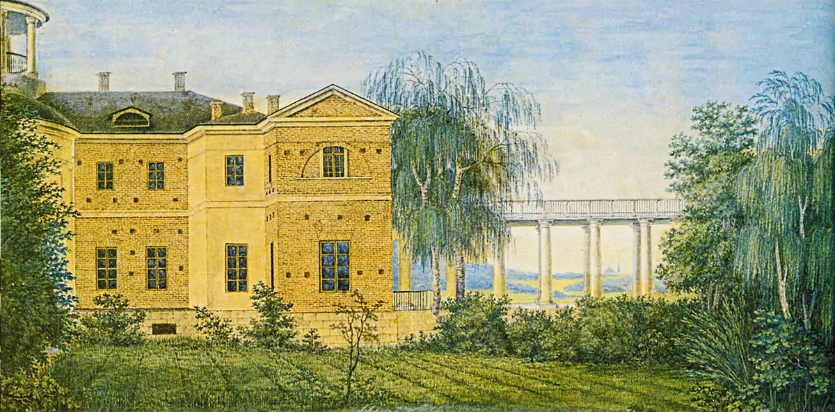 Усадьба Вяземского Остафьево, 1817 г., Ж. Вивьен, акварель