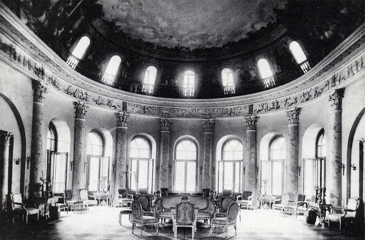 Остафьево. Овальный зал главного усадебного дома, 1907 г.
